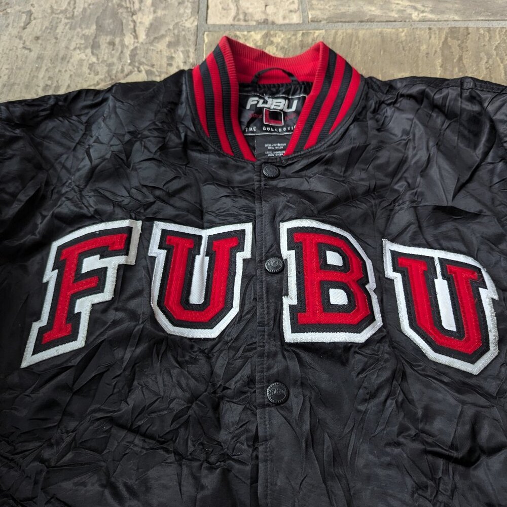 FUBU Sport Champs 05 Satin Varsity Jacket (1993, Vintage) - Picture 2 of 4